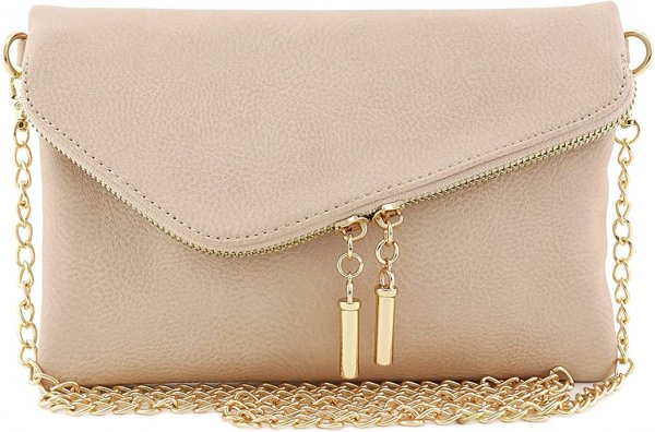 Envelope Wristlet Clutch Crossbody Bag with Chain Strap